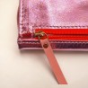Portemonnaie Leder metallic Leena rose