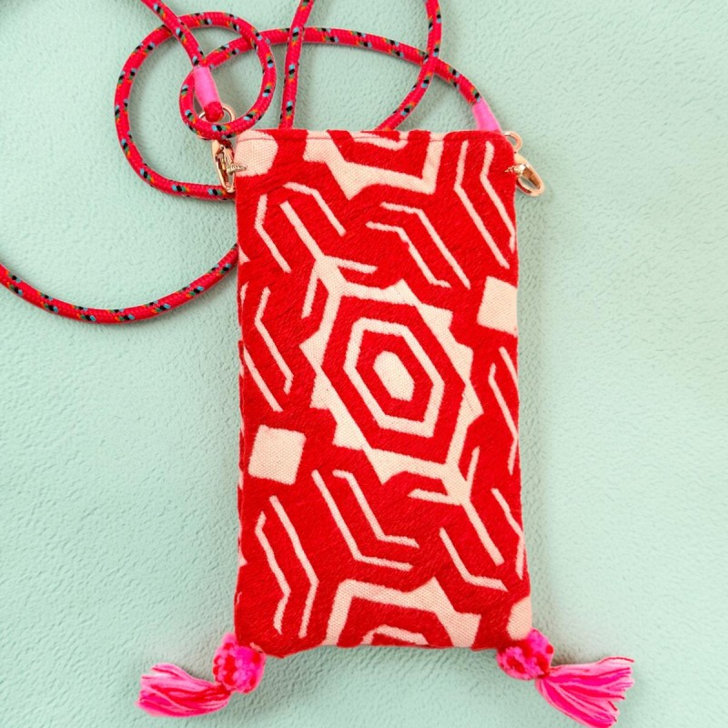 Handytäschchen Geo red