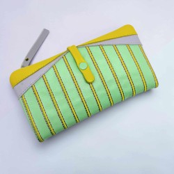 Portemonnaie Leder Stripe HK mint