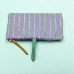 Portemonnaie Leder Stripe HK viola
