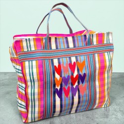 Shopper zip XXL recycle plastic 12hearts
