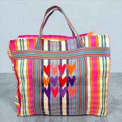 Shopper zip XXL recycle plastic 12hearts
