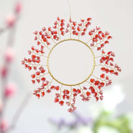 Decoration Funkel Circle L Flower viola