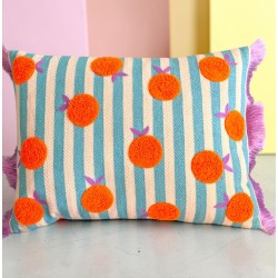 Housse de Coussin tissé Stripe Orange 3040