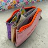 Portemonnaie Mini 3er Leder metallic okidoki viola