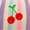 Cushion Cover Woven Stripe Cherry 3040