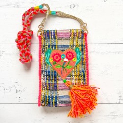 Cellphone Bag Flower Heart Muster