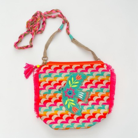 Schultertasche Bluebird Muster