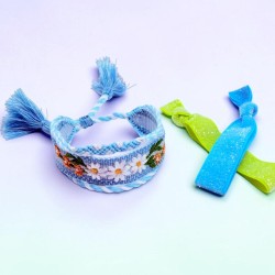 Haargummi/ Armband Festival ltblue