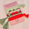 Haargummi/ Armband Festival rot-mint