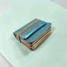 Kartenetui/Portemonnaie Leder Metallic ltblue