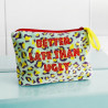 Pouch Zip Velvet Leo Words