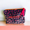 Pouch Zip Velvet Leo Words