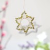 Décoration Funkel Star Flower mint