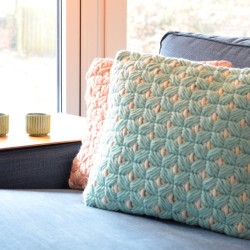 Cushion Cover Woven Classic 4040aqua