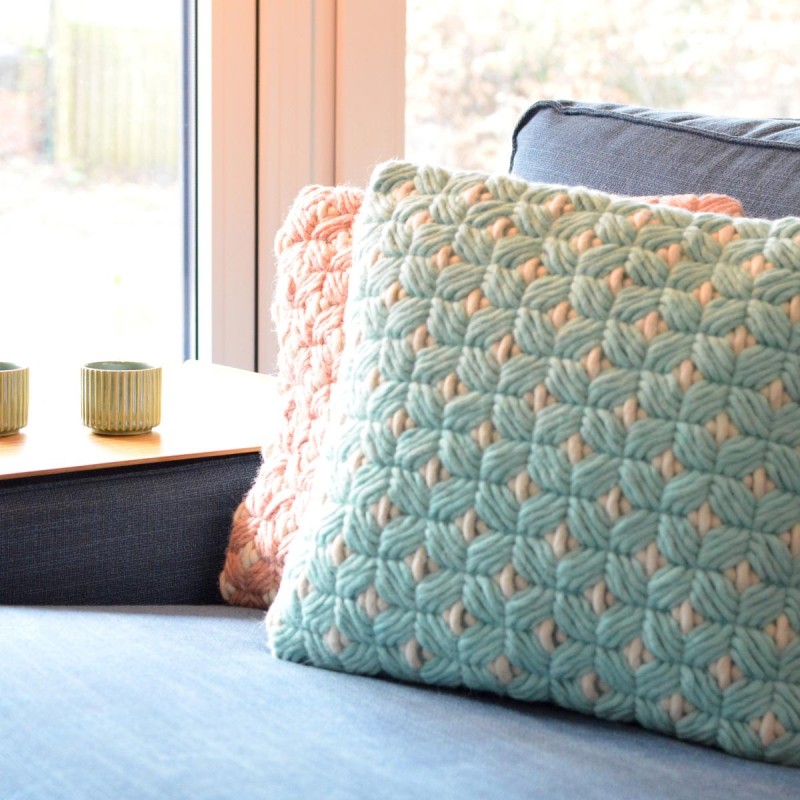 Kissenhülle Woven Classic 4040aqua