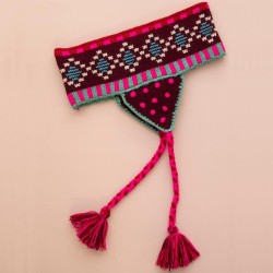 Headband ear warmers Pink Brown
