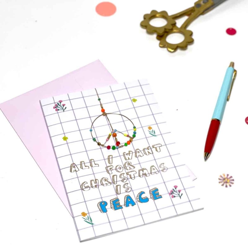 Carte + enveloppe Xmas Peace