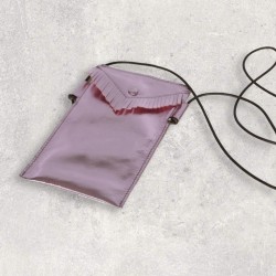 Pochette téléphone Cuir Basic pinkmetallic