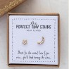 Earrings Tiny Studs Star & Moon