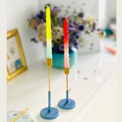 Kerzenhalter Flower Glitter ocean-gold Set/2- SALE