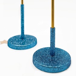 Bougeoir Flower Glitter ocean-gold Set/2