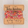 Headband Boho Half Bandeau Blush Floral