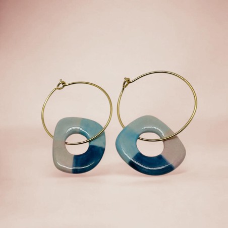 Boucles d'Oreilles PopArt Ceramic colorblock