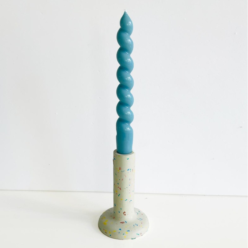 Bougeoir béton tube speckle