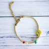 Bracelet Perles Dorées Fancy flower mix