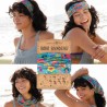 Headband Boho Bandeau Teal Folk Flower