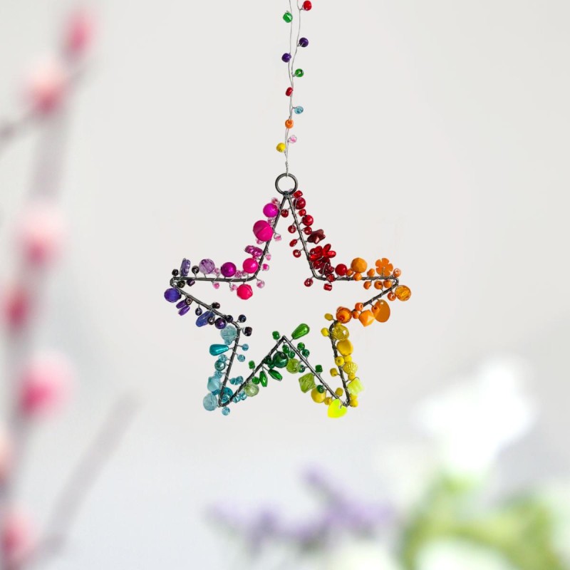 Dekoration FUNKEL kleiner Stern Rainbow