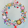 Decoration FUNKEL Kranz L mit 4 Kerzenhaltern