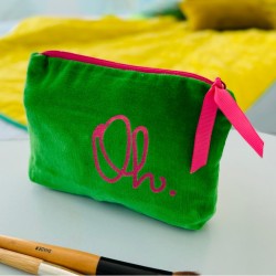 Pochette Zip Velours OOPS & FRIENDS
