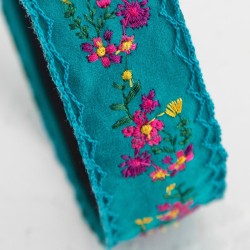 Headband Embroidered Turquoise