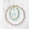 Attrape-soleil Double ring rosebleu Crystal