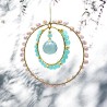Suncatcher Decoration Double ring rosebleu Crystal