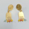 Earrings ART N bead 4 leg ltblue