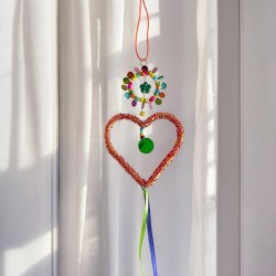 Decoration Funkel copper heart Ornament