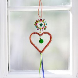 Decoration Funkel copper heart Ornament
