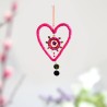 Décoration Funkel heart Ornament pink 10