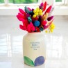 Vase ceramic L oval blubb