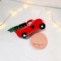 Haarclip/Haarklammer Red Xmas