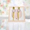 Boucles d´Oreilles ART N bead viola 2 sticks