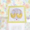 Earrings ART N bead U 3 lines