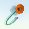 Wall hook Flower orange