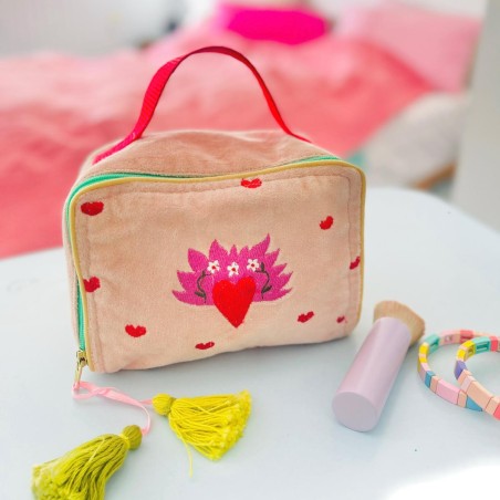 Cosmetic Bag Velvet Loveheart