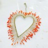 Decoration FUNKEL Ultrafine Herz neonorange