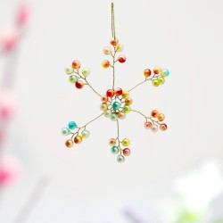 Dekoration Funkel Ultrafine ornament starflower pastel