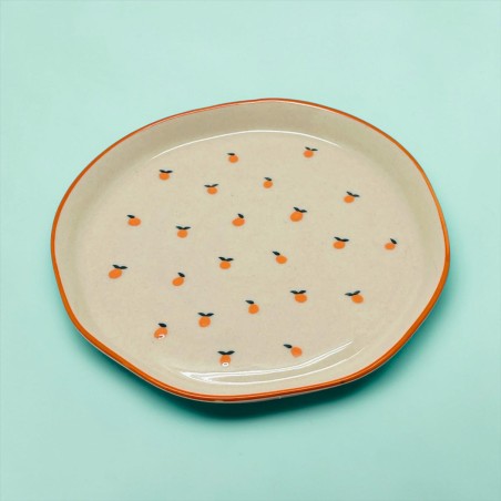 Plate Ceramic orange